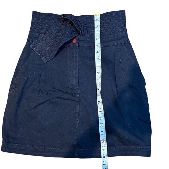Ulla Johnson NWT Denim Drew Tie Front Mini Skirt Size 6 - Picture 5 of 7